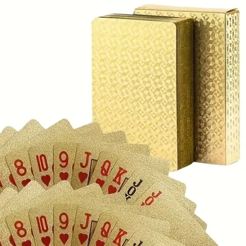 Golden Color Playing Card Game Card Group Waterproof Poker Suit Magic