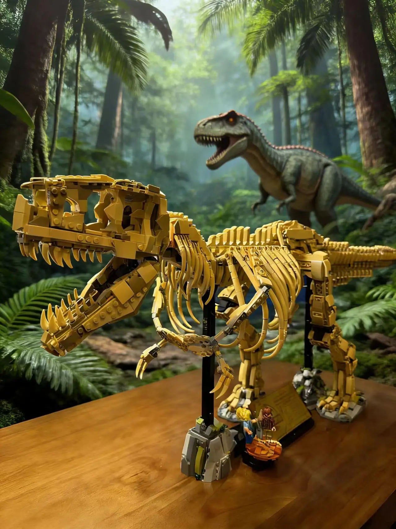 Creative series 3145pcs100cm dinosaur bone Tyrannosaurus fossil model