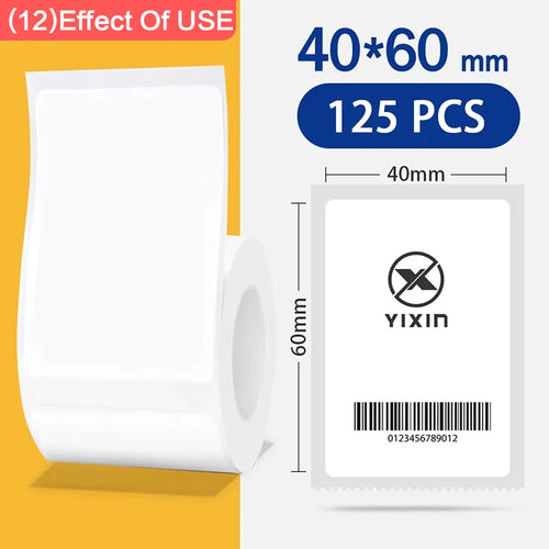 Niimbot 1Roll B1 White Sticker Waterproof Paper Adhesive Label White