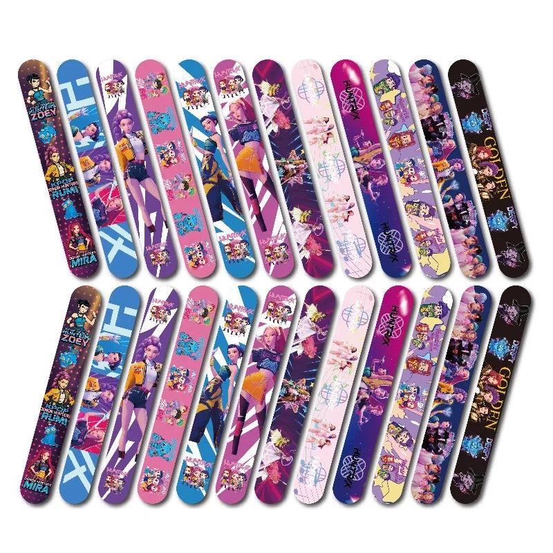 12/24/36  PCS  Kpop Demon Hunter Slap Bracelets Anime Snap Wristband