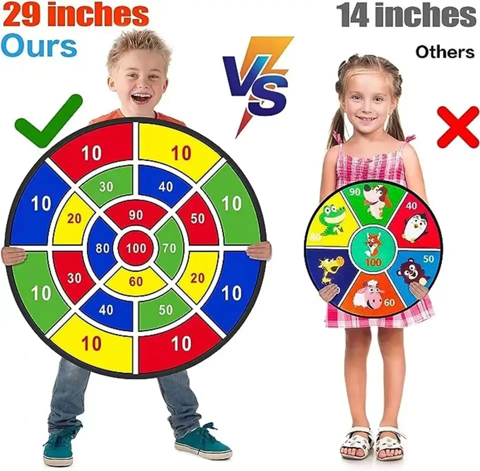 Children with sticky ball 74CM large dart board Family interactive
