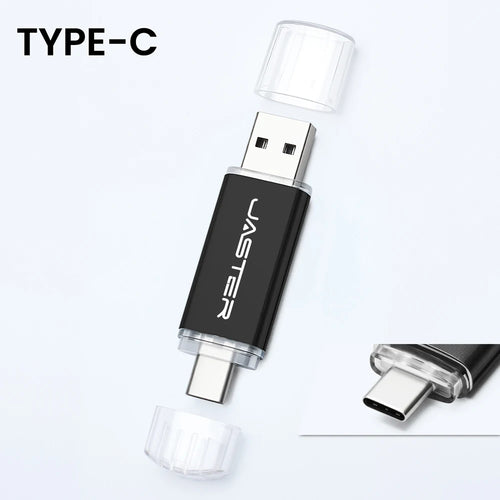 High speed TYPE C 2in1 USB flash drive 128GB 64GB 32GB metal Pen drive