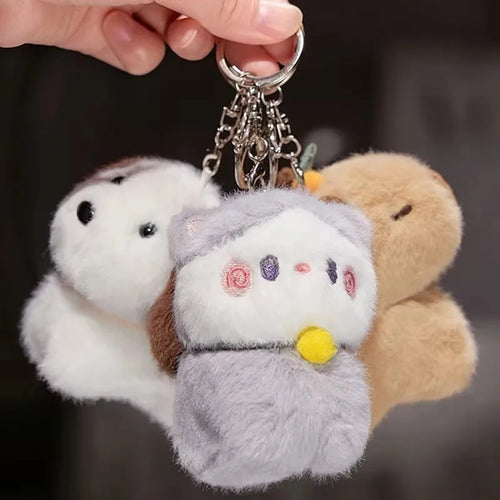 Capybara Plush Toy Pendant Capibara Plushie Keychain Kawaii Bag Key