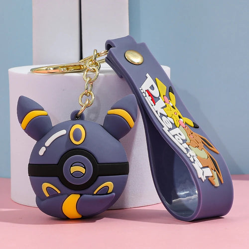 Poké Ball Keychain Set, PVC Pokémon Ball Keychain, Official Style