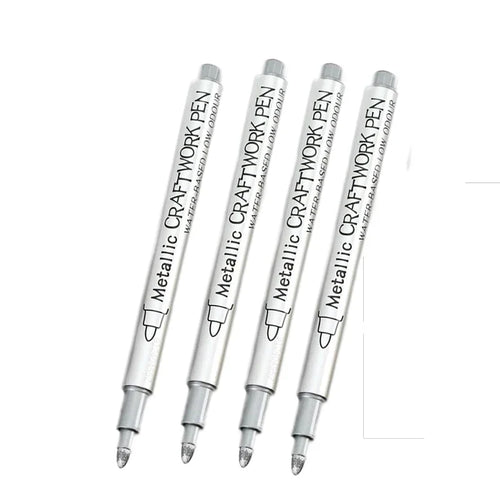 4/6pcs Waterproof Permanent Metallic Brush Paint Marker Pens DIY Resin