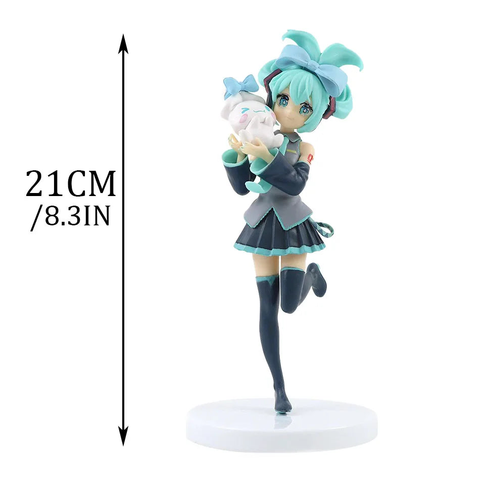 Hot 21CM Anime Hatsune Miku X Cinnamoroll Figure Anime Peripheral
