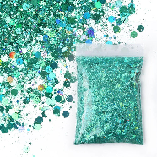 30g/Bag Holographic Chunky Glitter Craft Glitter Powder Mixed Chunky