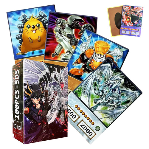 100pcs Yu-Gi-Oh Anime Style Cards Blue Eyes Dark Magician Exodia
