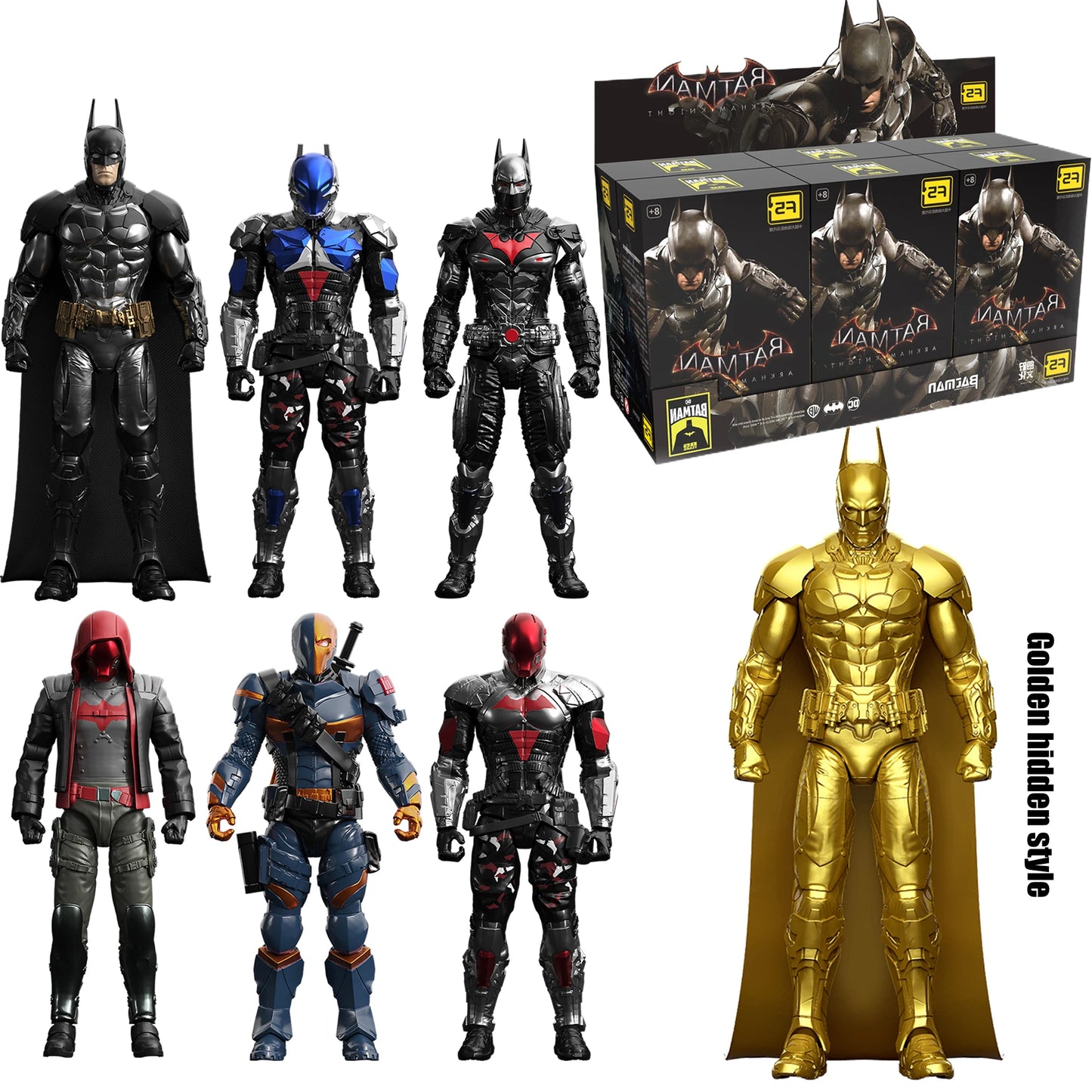New F5 Batman Arkham Knight assembled Model Blind Box 7style 10cm
