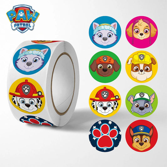 New 500PCS Paw Patrol Children's Cartoon Stickers Cute Kids Stationery