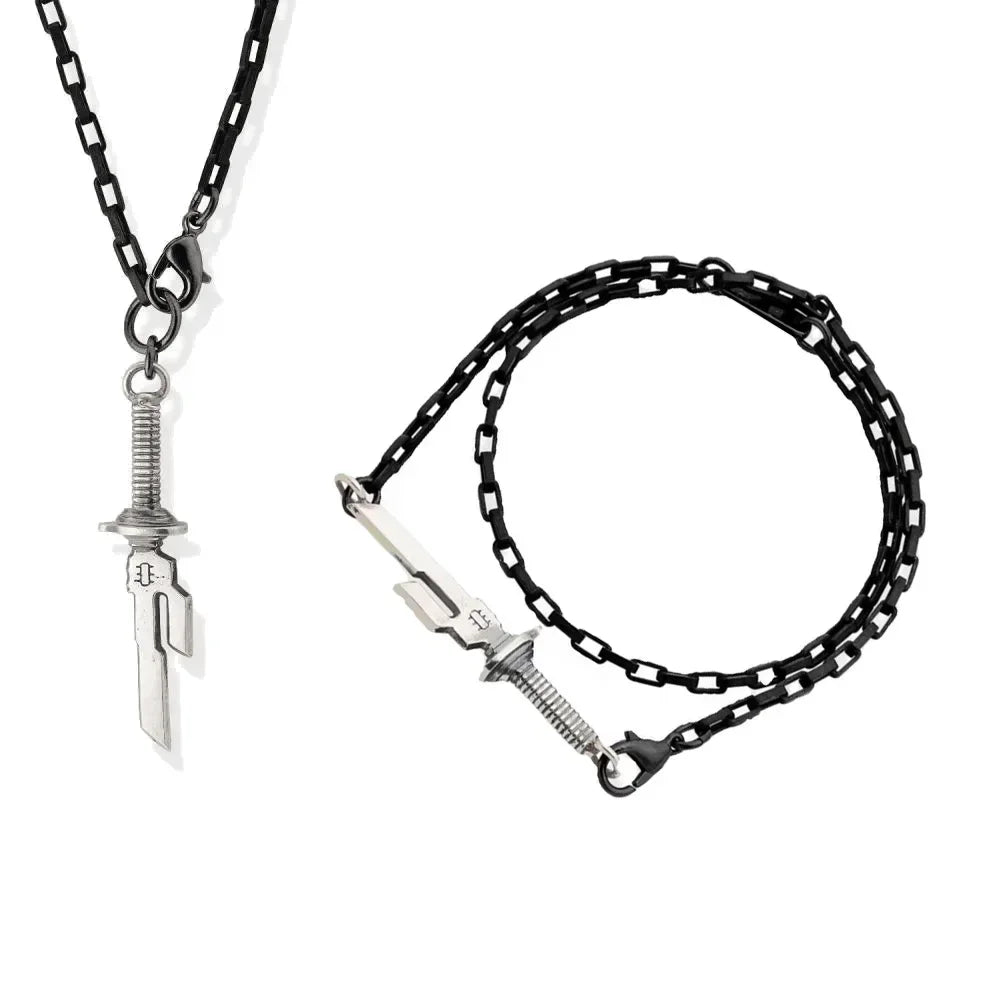 Anime Jujutsu Kaisen Fushiguro Toji Cosplay Necklace Unisex Sword