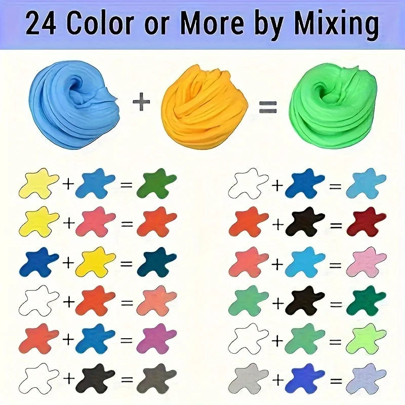 12/24/36pcs Magic Air Dry Clay Set - Non-Toxic Modeling Fun for Kids &