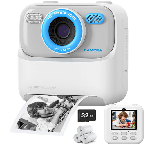 AMORUS Kids Camera Instant 1080P HD Dual Lens Selfie Digital Camera