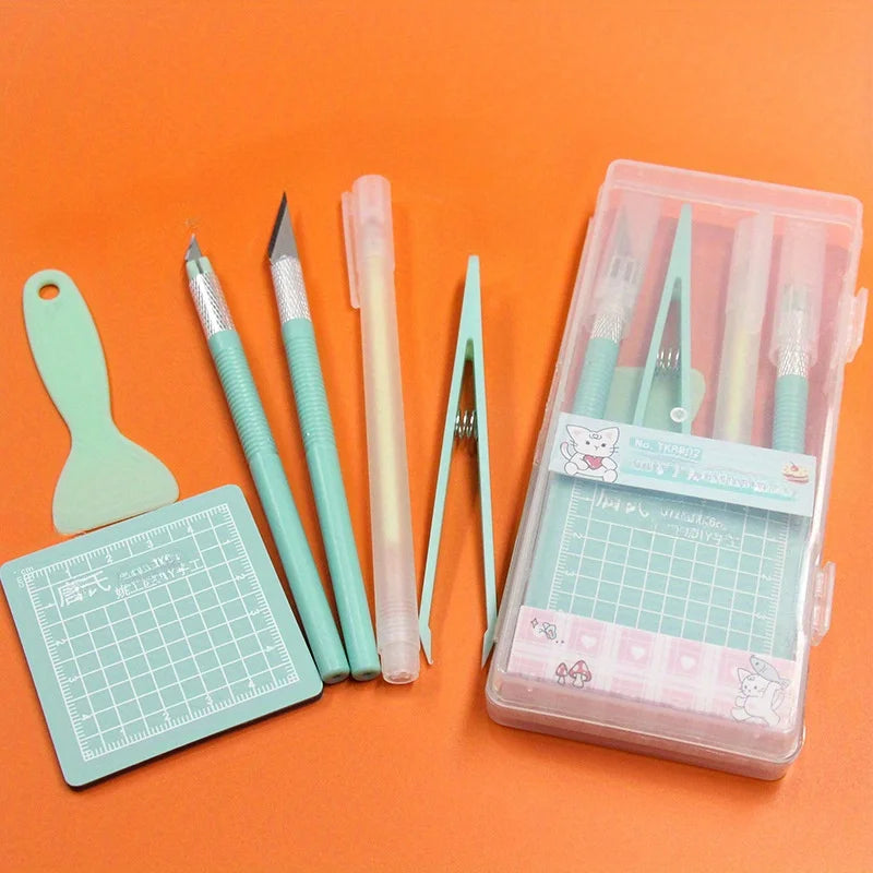 DIY Scrapbooking Tool Kit, DIY Hand Tools Set with Pen, Carving Knife,