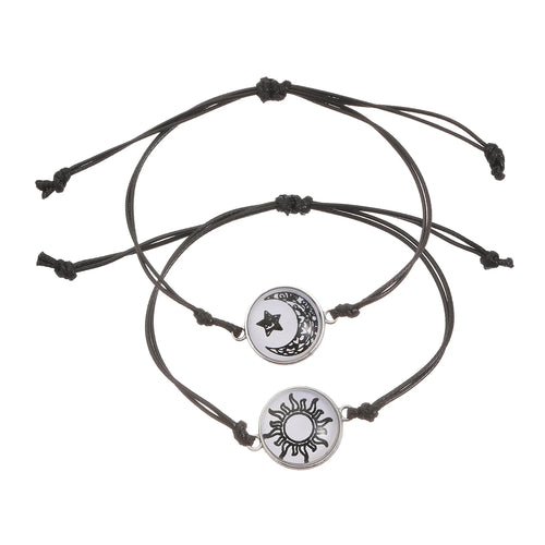 Romantic Luminous Sun Moon Couple Bracelets for Women Men Handmade