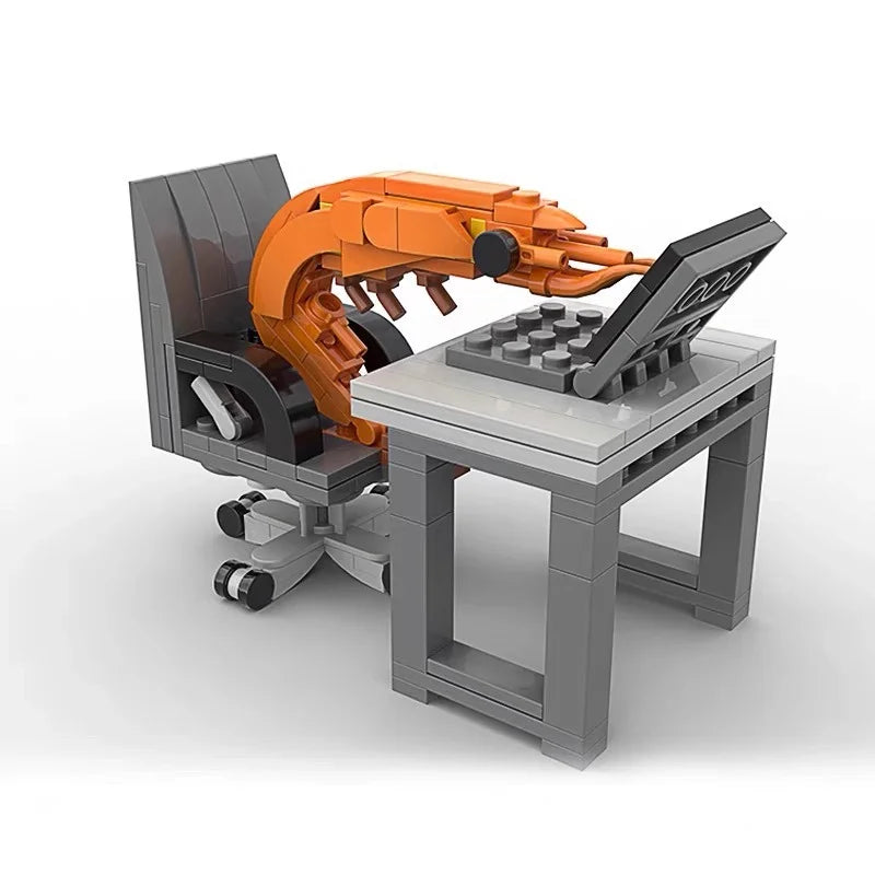 New Creative Desktop Decorative Shrimp Building Blocks Balance Frame