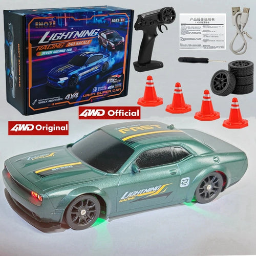 4WD Racing 1:43 or 1:64 RC Electric Drift Car Radio Full Proportional