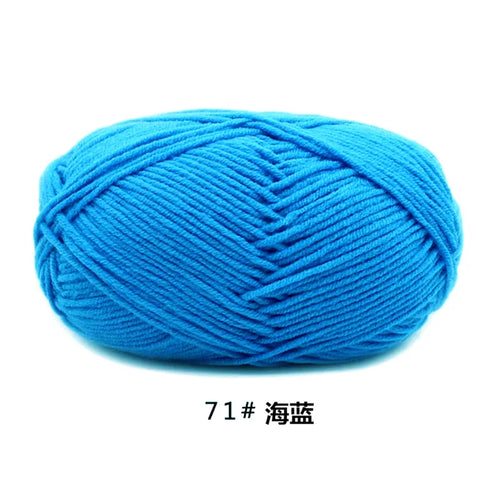 40-50g/Set 4ply Milk Cotton(80%) Knitting Yarn Needlework Dyed Lanas