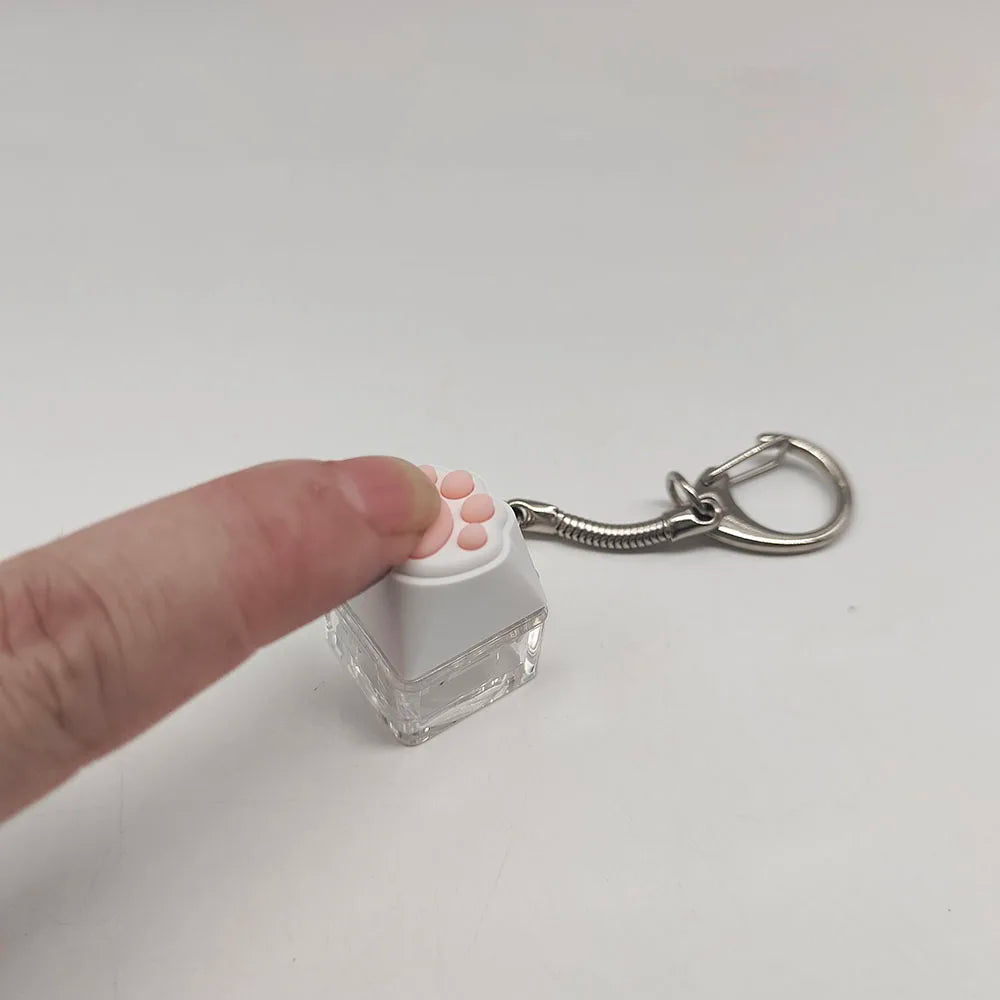 Cute Cat Claw Key Chain Key Ring Fingertip Decompression Pressure Toy