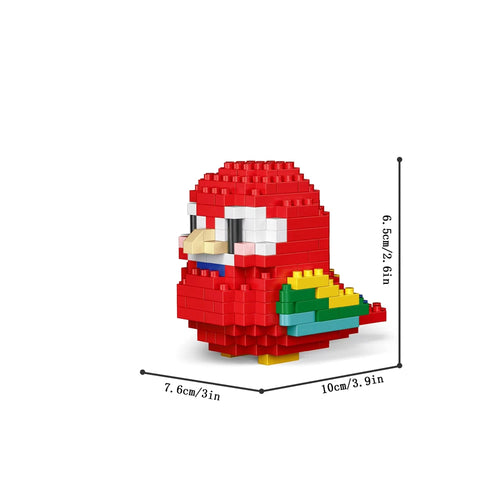 Parrot and Little Bird Building Blocks Toy:Adorable Design,, Visually