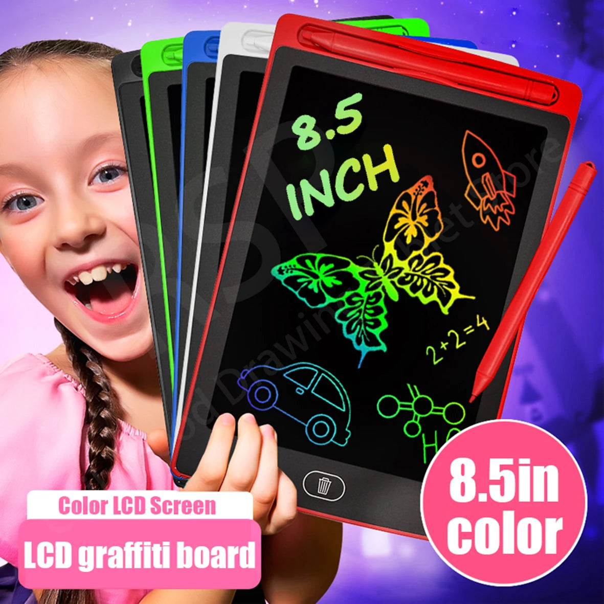 16/12/10/8.5/8.2/6.5/4.5inch LCD graphic tablet,color drawing tablet,3
