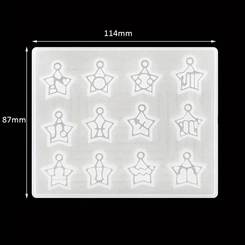 12 Zodiac Constellation Resin Molds Round Star Zodiac Sign Epoxy