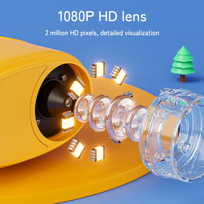 1000X Handheld Microscope for Kids 2.0" Screen Rechargeable Mini