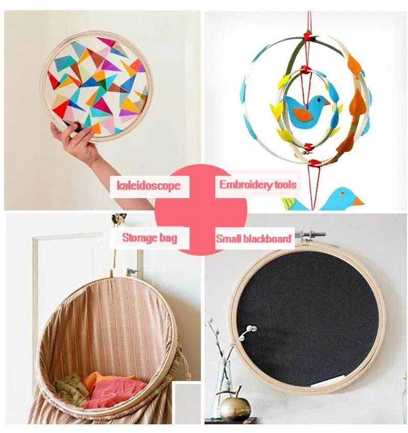 10pcs/Set 10-30cm Wooden Embroidery Hoops Frame Set Bamboo Embroidery