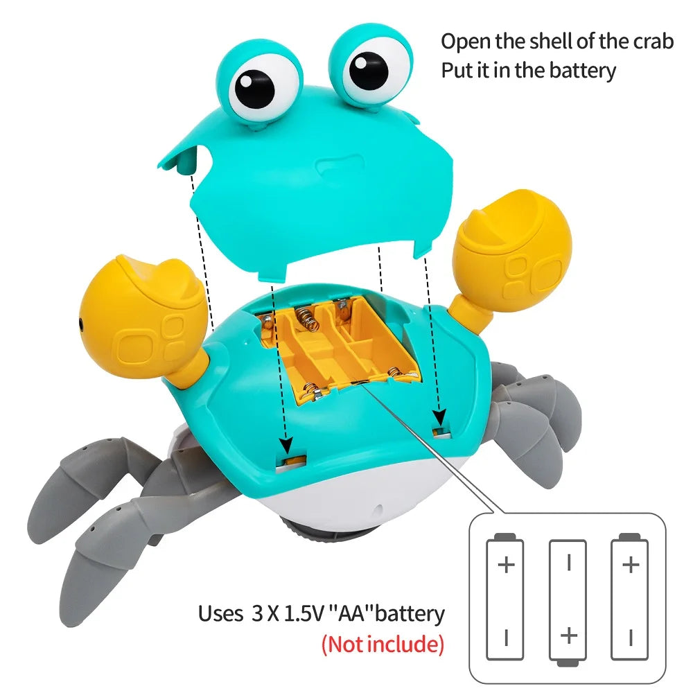 Dancing Crab Run Away Toy for Babies Crawling Interactive Escape Crabs