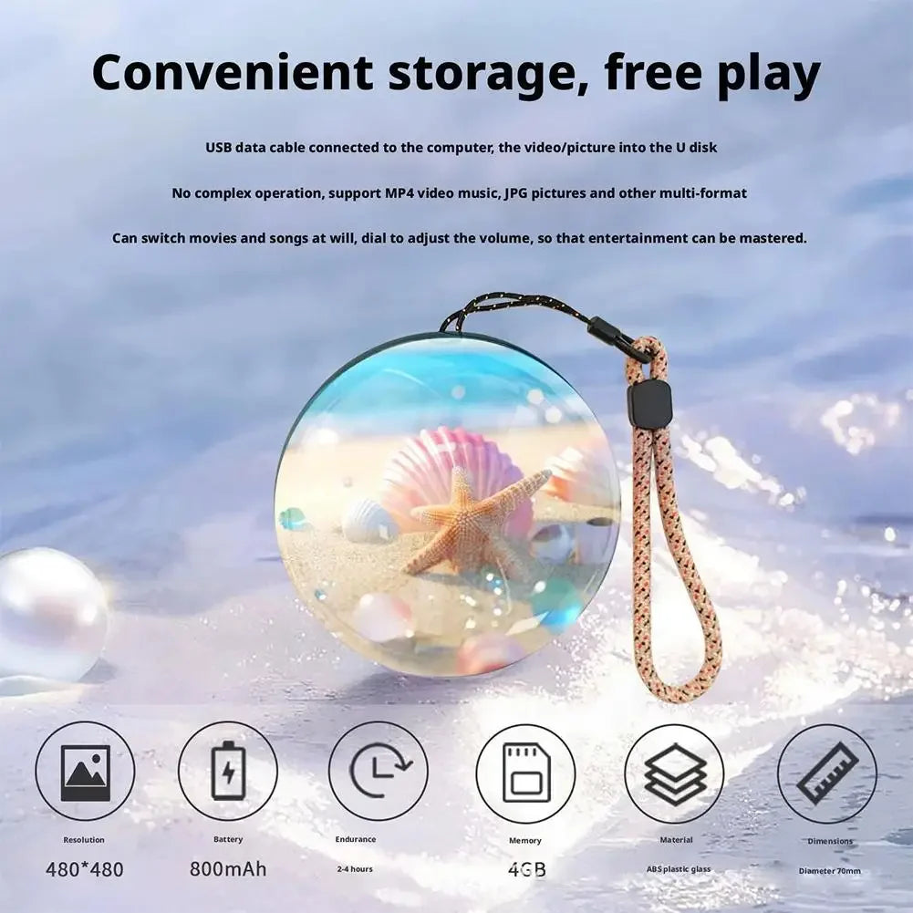 3D Video Crystal Ball DIY Memory Art Glass Ball Lamp Spherical Pixel