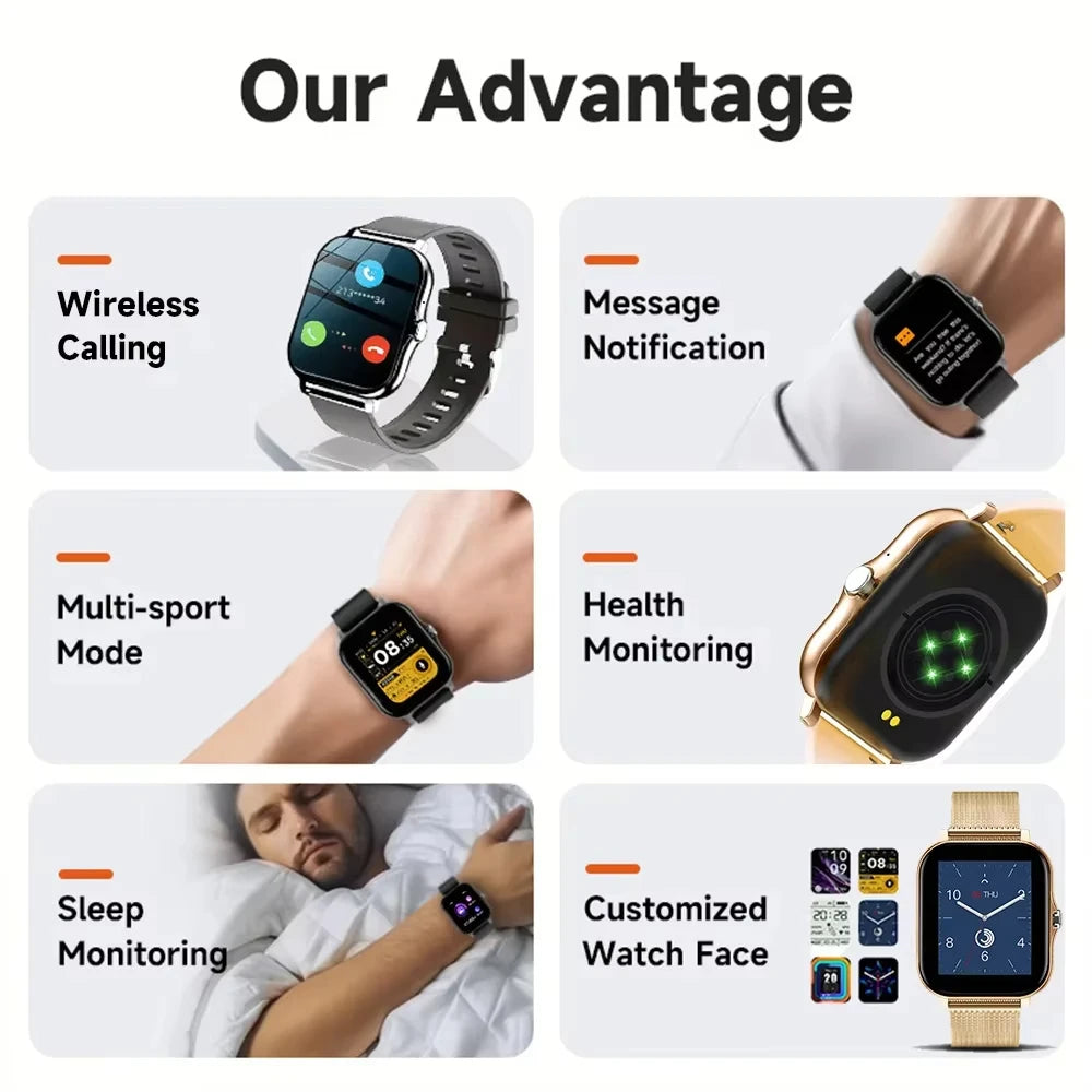 LAXASFIT 2025 New Smart Watch for Men Women Gift Full Touch Screen