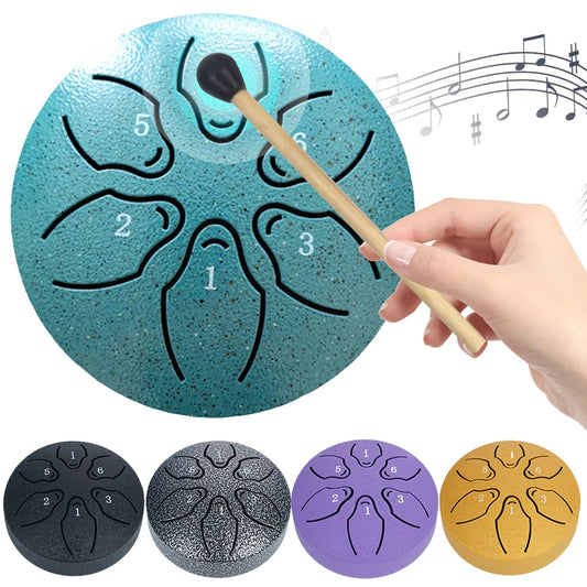 Steel Tongue Drum Portable Rain Drum Hand Pan Drum Percussion Musical