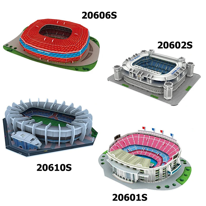 Miniature Football Field 3D DIY Puzzle World Famous Stadiums Models