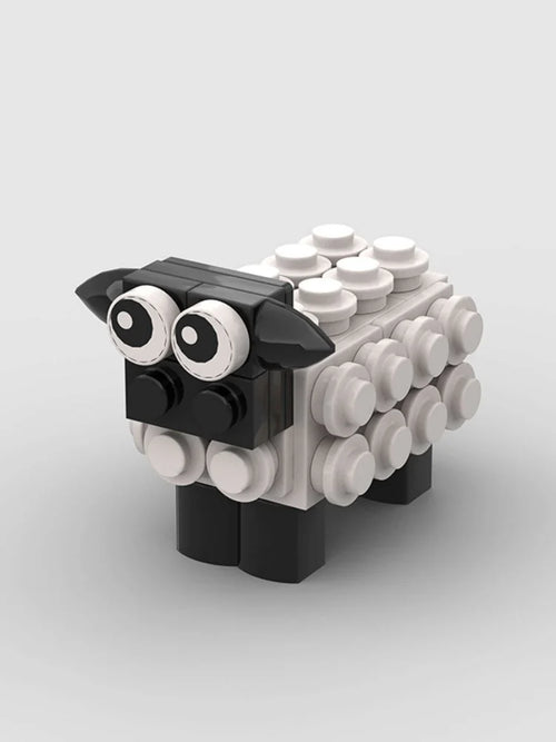 Cute And Creative Small Animal Sheep Building Blocks Toys,  Cartoon