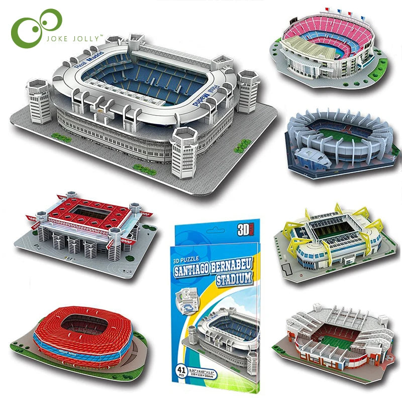 Miniature Football Field 3D DIY Puzzle World Famous Stadiums Models