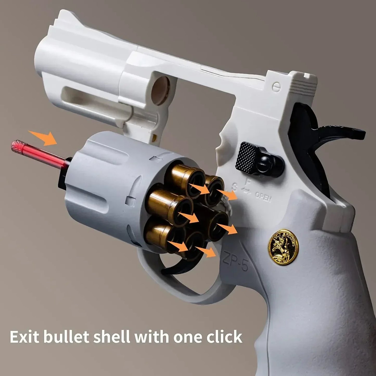 Magnum Zp-5 357 Long Alloy Revolver Soft Bullet Can Be Fired Pistol