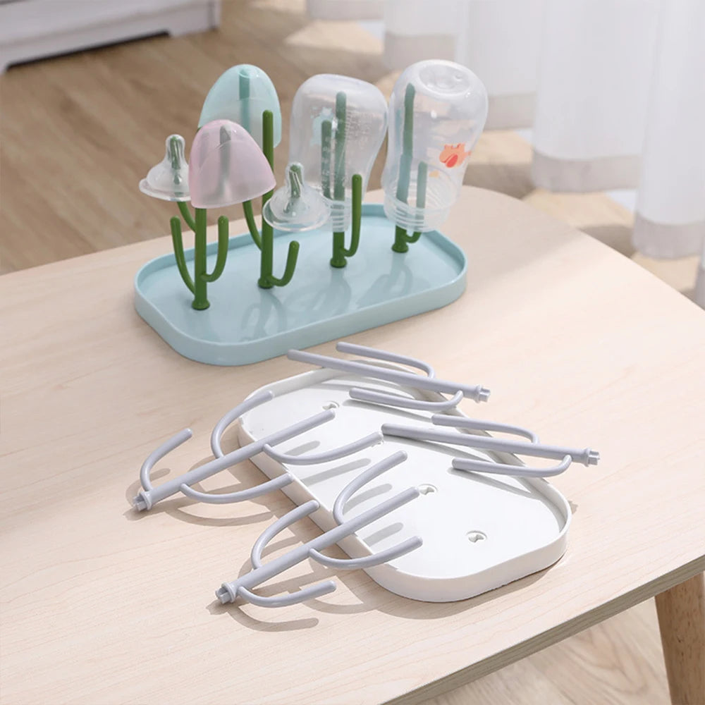 Baby Tree-shaped Milk Bottle Drain Rack, Dust-proof Milk Bottle