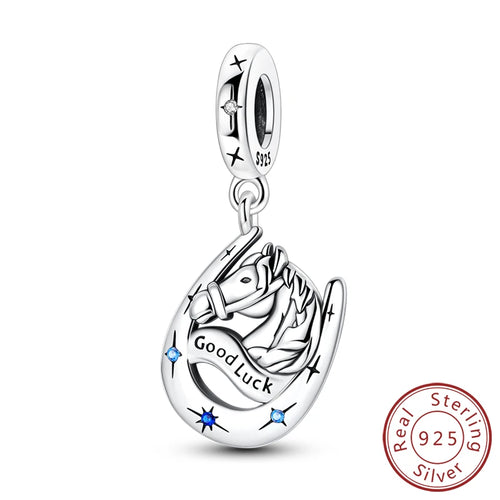 Original 925 Sterling Silver Heart Love Charms Beads Pendant Fit