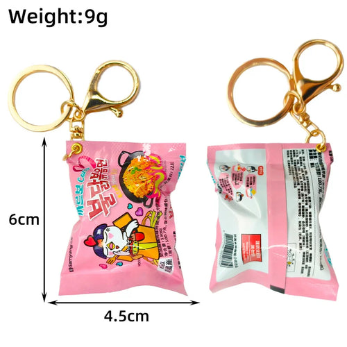 Simulation Instant Noodles Keychain On The Phone Mini Snacks Pendant