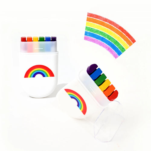 2 Pcs Rainbow Crayon Paint Color Set - Birthday Party Colorful Theme