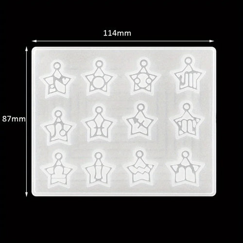 12 Zodiac Constellation Resin Molds Round Star Zodiac Sign Epoxy