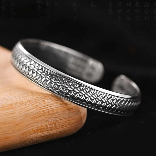 XIYANIKE Vintage Thai Silver Lotus Flower Cuff Bracelet For Women Girl