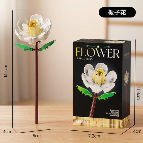 Simulation Building Blocks Flowers Eternal Bouquet Micro Brick Rose