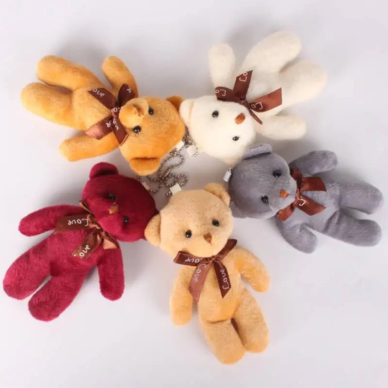 12Pcs/Lot Soft Stuffed Bear Plush Toys Mini Teddy Bear Dolls Toy Small