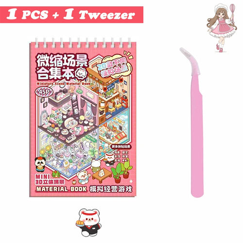 20Pcs 20in1 3D Cartoon Sticker Book | DIY Scenes Creative Gift for