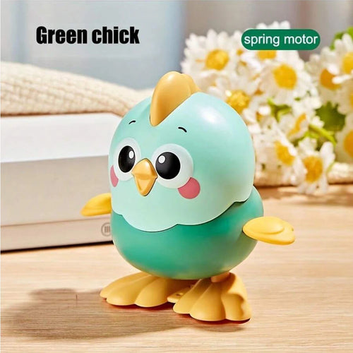 Novelty Clockwork Cartoon Jumping Chicken Toy,Interactive Crawling Toy