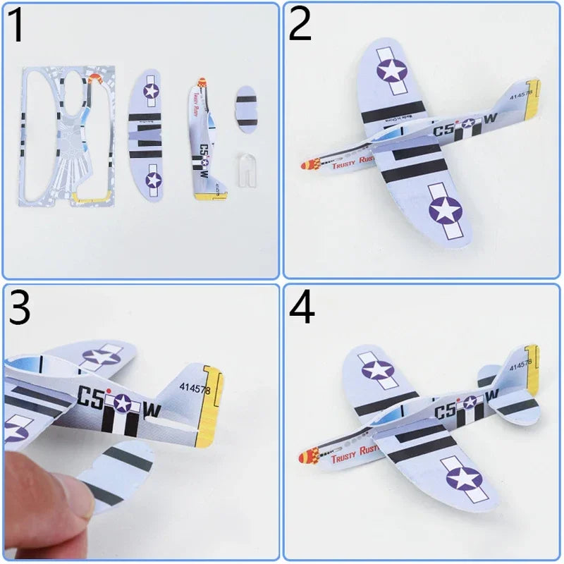 20-100 Pcs/Bag Gliders Planes Foam Assemble Airplane Toys Kids