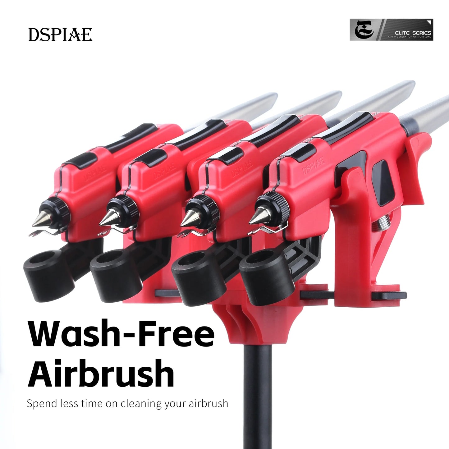 【DSPIAE PT-AB】Wash-Free Airbrush with Marker Rack for Scale Model