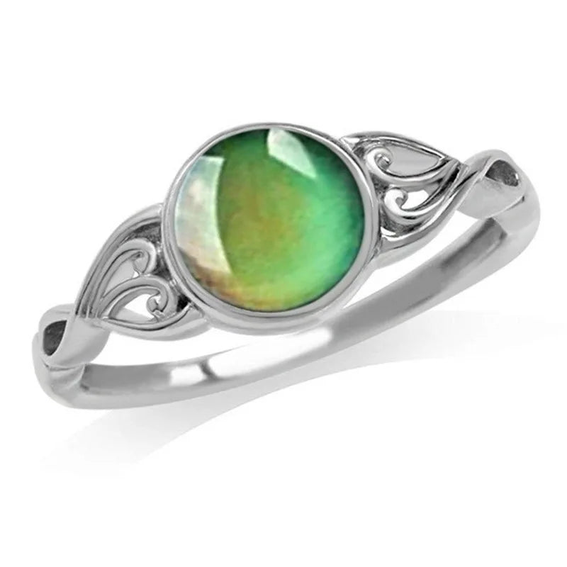 Moon Stone Color Changing Mood Ring, Fashion Jewelry  Gift