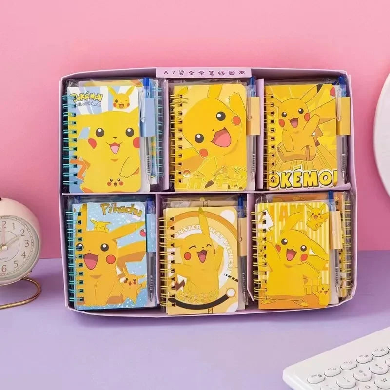 Pokemon Pikachu Notebook with Pen Set, Cute Diary Journal for School
